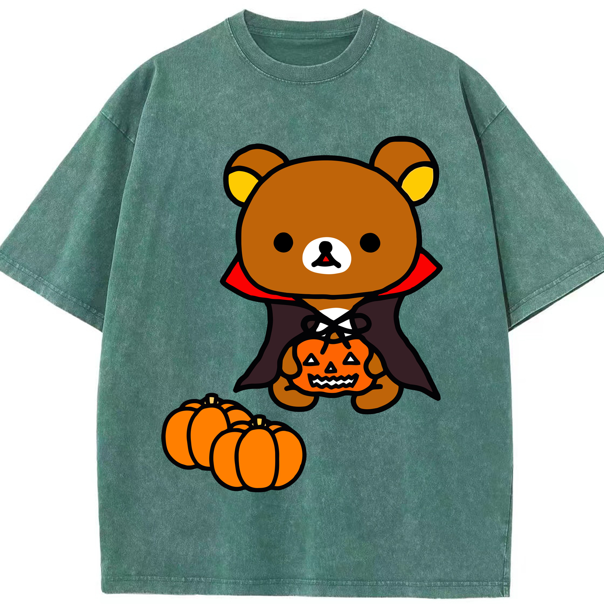 （画像用） リラックマ リラックマ キイロイトリ Rilakkuma Korilakkuma Kiiroitori 綿100% ヴィンテージ風 半袖Tシャツ（フロントプリント）